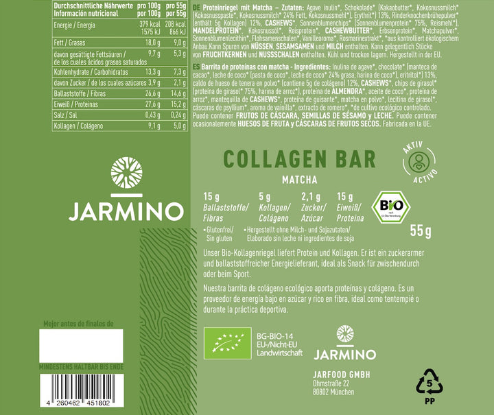 Collageenreep, matcha